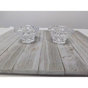 Imperlux Lead Crystal Candlestick Holders Genuine West Germany 2" Tall